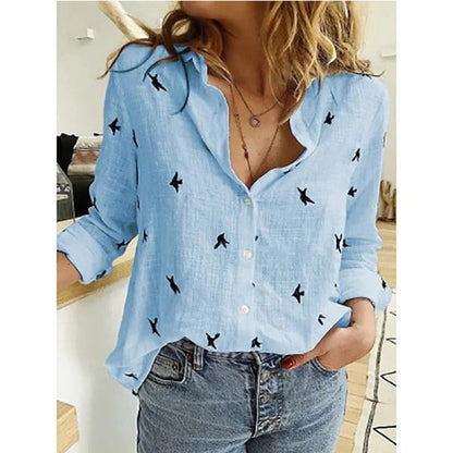 Courtney | Stylische Baumwollbluse mit Knopfverschluss für Frauen