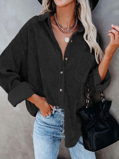 Tesma Bluse | Rippensamt Bluse
