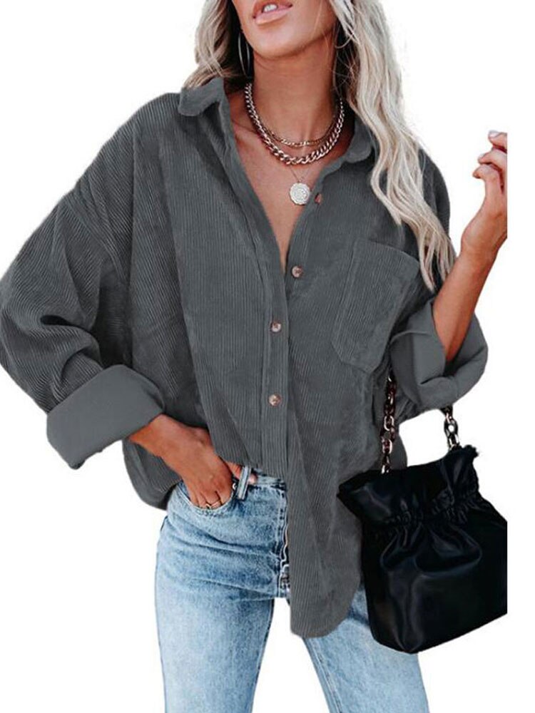 Tesma Bluse | Rippensamt Bluse