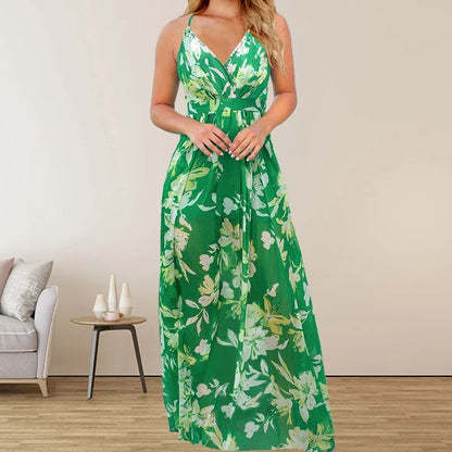 Ada - Langes Kleid mit mehrfarbigem Druck