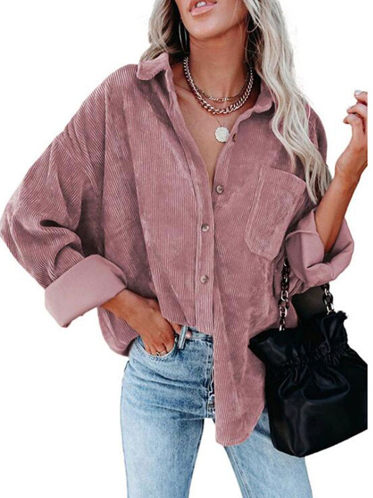 Tesma Bluse | Rippensamt Bluse