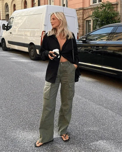 Olivia | Bequeme Cargohose | Alltäglicher Gebrauch | Strapazierfähiges Material