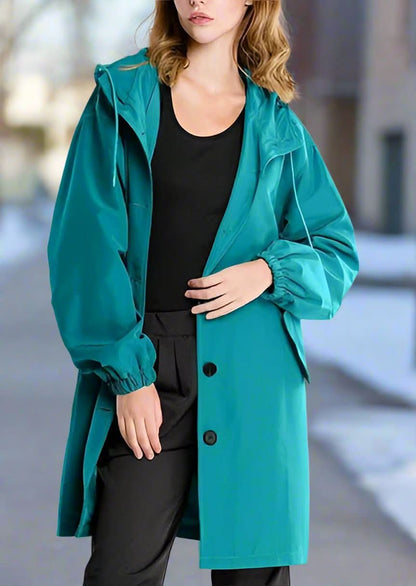 Eleganter, vielseitiger und wasserdichter Regenmantel mit Kapuze für Damen