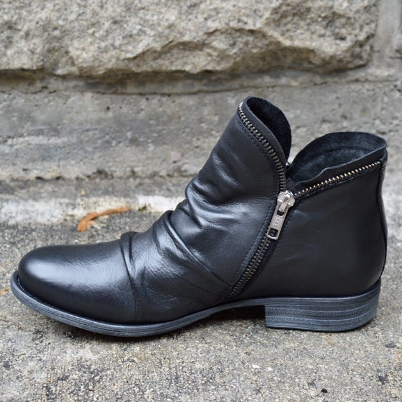 Vianne™ - Lederstiefeletten mit Reißverschluss