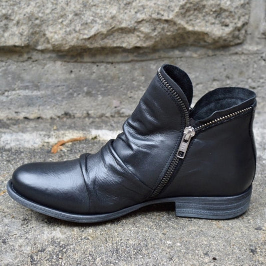 Vianne™ - Lederstiefeletten mit Reißverschluss
