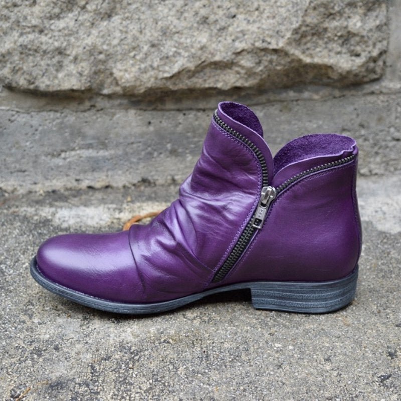 Vianne™ - Lederstiefeletten mit Reißverschluss