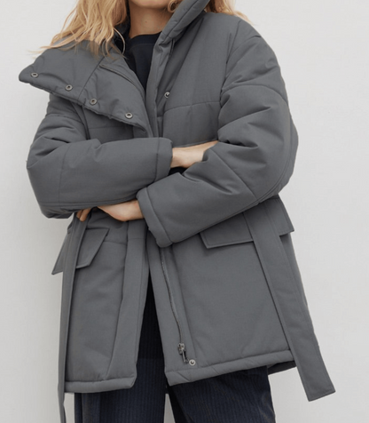 Puffer-Bürojacke mit Gürtel - Zuzanna