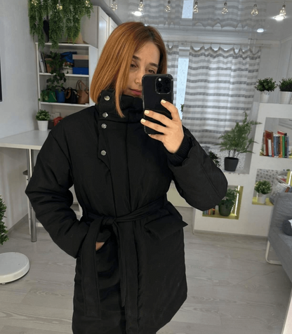 Puffer-Bürojacke mit Gürtel - Zuzanna