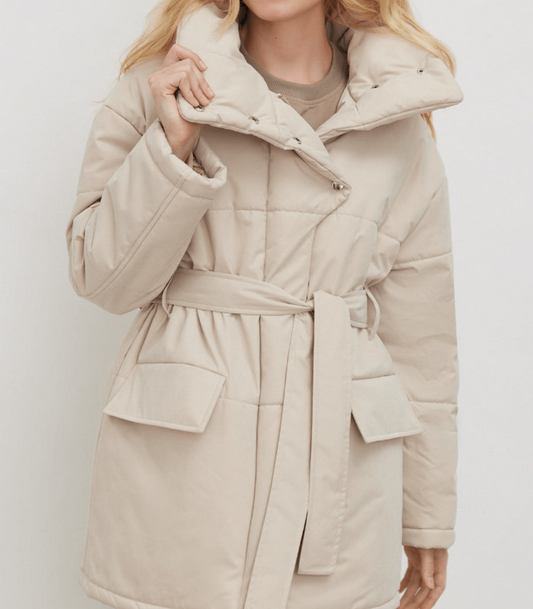 Puffer-Bürojacke mit Gürtel - Zuzanna
