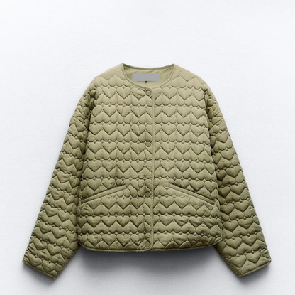 – Steppjacke mit Herzmotiv