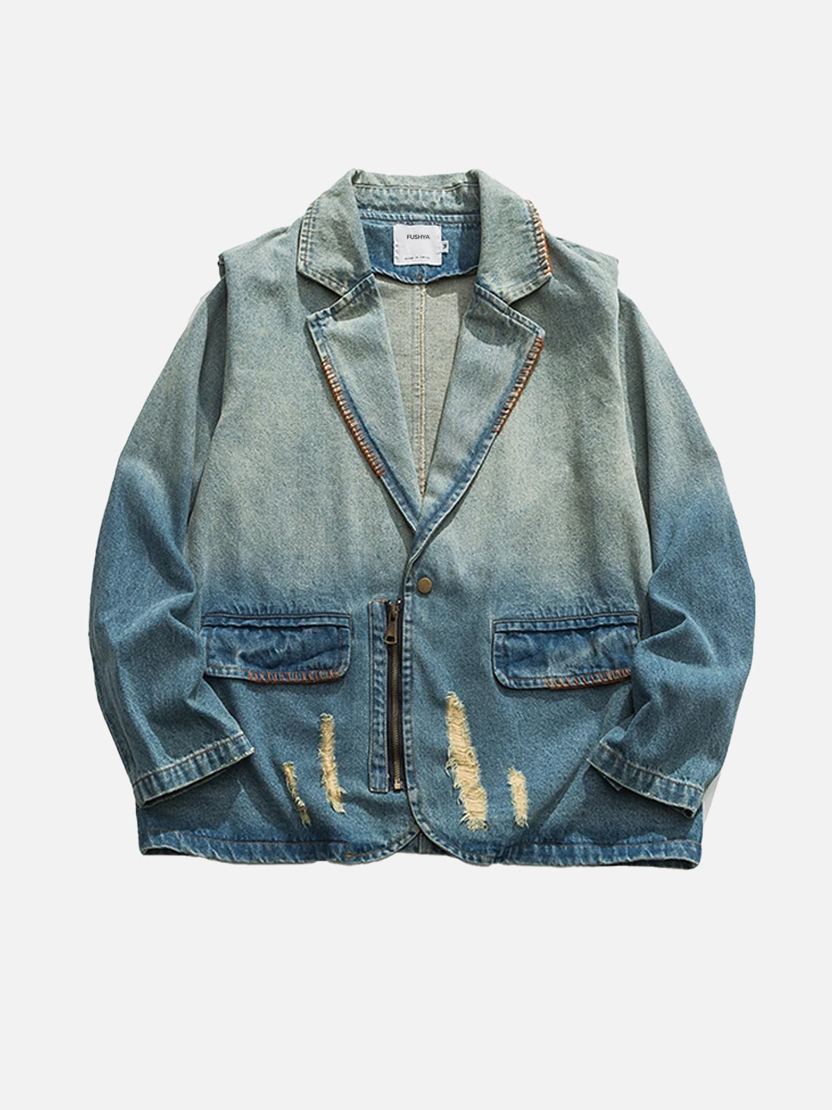 Jouje - Vintage-Jeansjacke mit Fransen