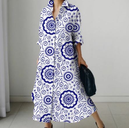 Mallory - Bedrucktes Kleid für Frauen