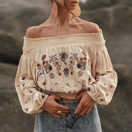 Martha Bluse mit Stickerei