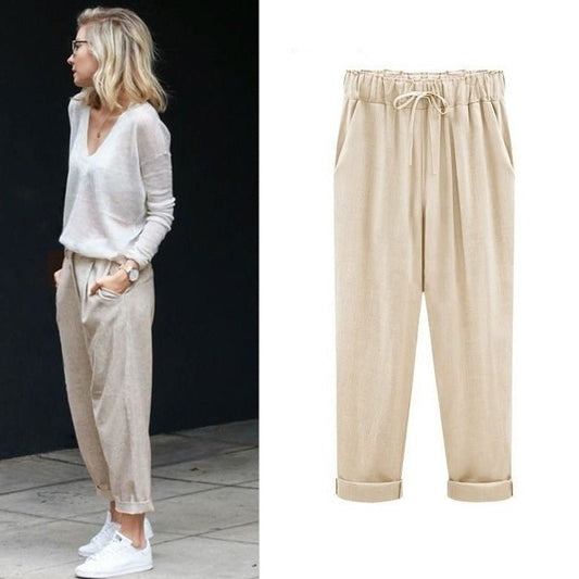Envie d'été - Lässige Hose aus Baumwolle und Leinen