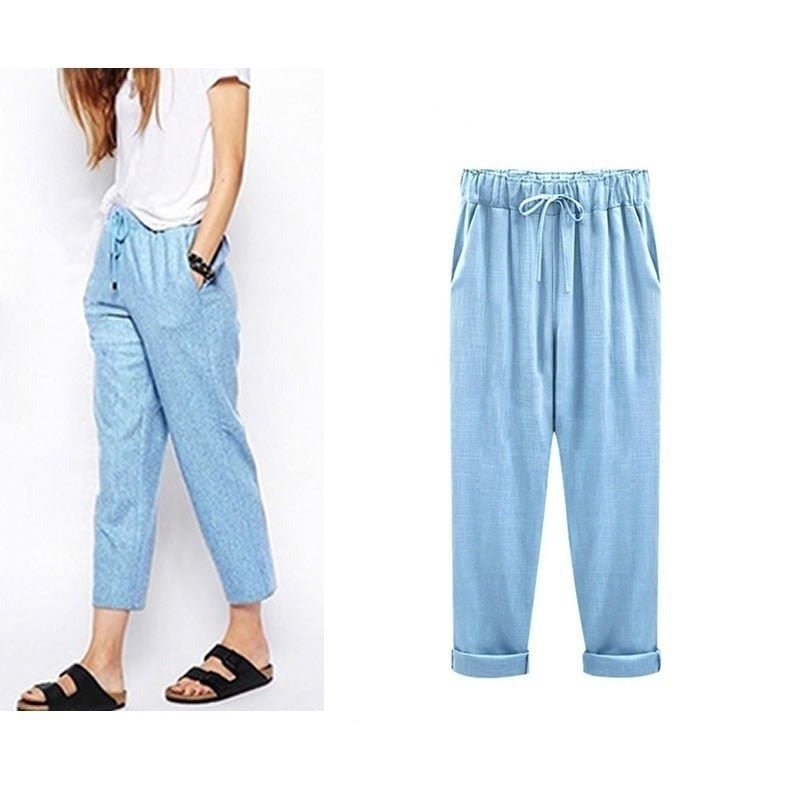 Envie d'été - Lässige Hose aus Baumwolle und Leinen