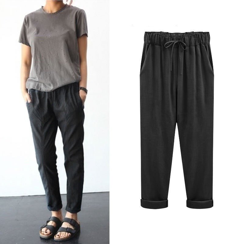 Envie d'été - Lässige Hose aus Baumwolle und Leinen