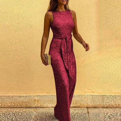 Chloé - Einfarbiger Jumpsuit mit Pailletten