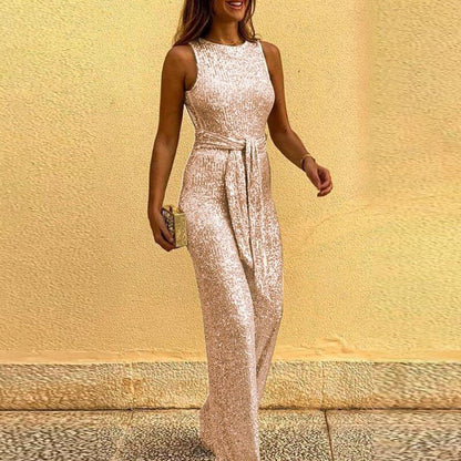 Chloé - Einfarbiger Jumpsuit mit Pailletten
