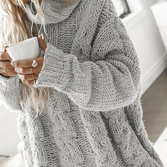 Eleganter warmer und bequemer Damenpullover