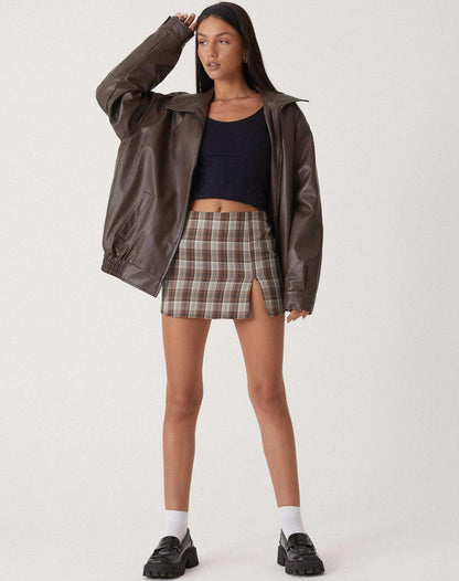 Lose Lederjacke für Frauen