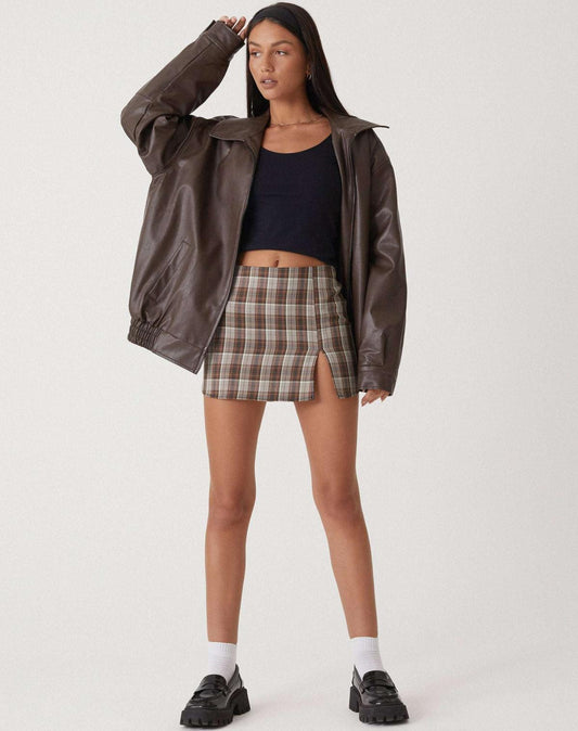 Lose Lederjacke für Frauen