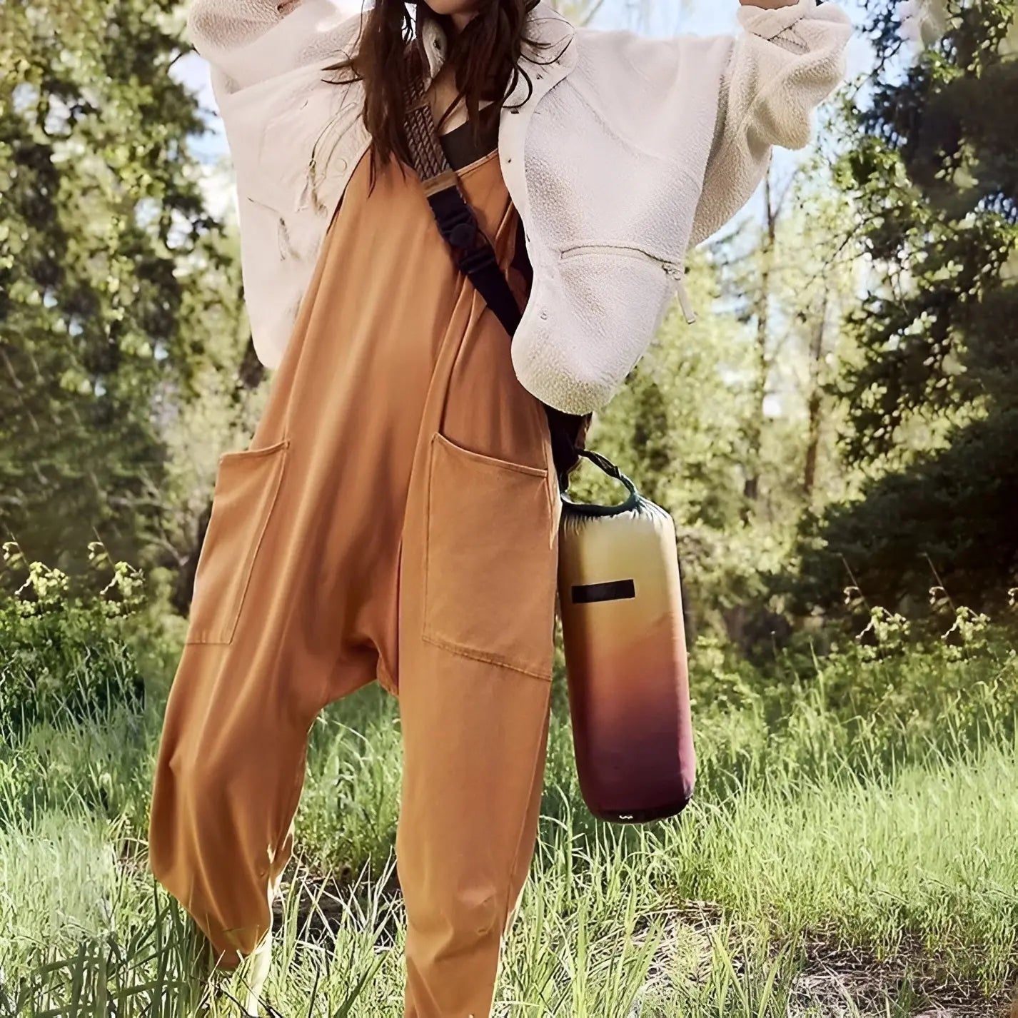Claire - Atmungsaktiver Sommeroverall mit weitem Bein für Frauen