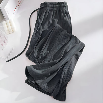 Chrysanthe | Kühle und leichte Hose mit hoher Taille und weitem Bein