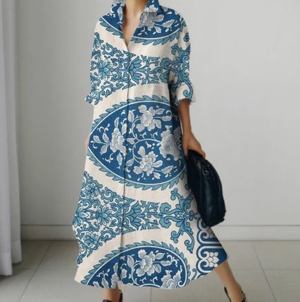 Mabel - Bedrucktes Kleid für Frauen