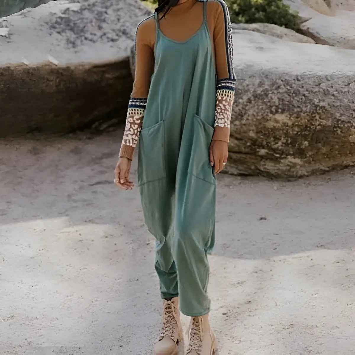Claire - Atmungsaktiver Sommeroverall mit weitem Bein für Frauen