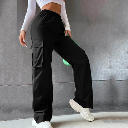 Alecia - Stylische hochgeschnittene Cargohose für Frauen im Herbst