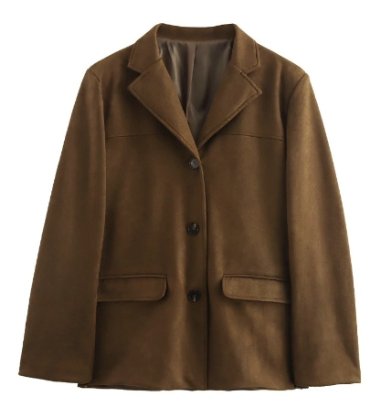 Vintage-Wildlederblazer für Frauen